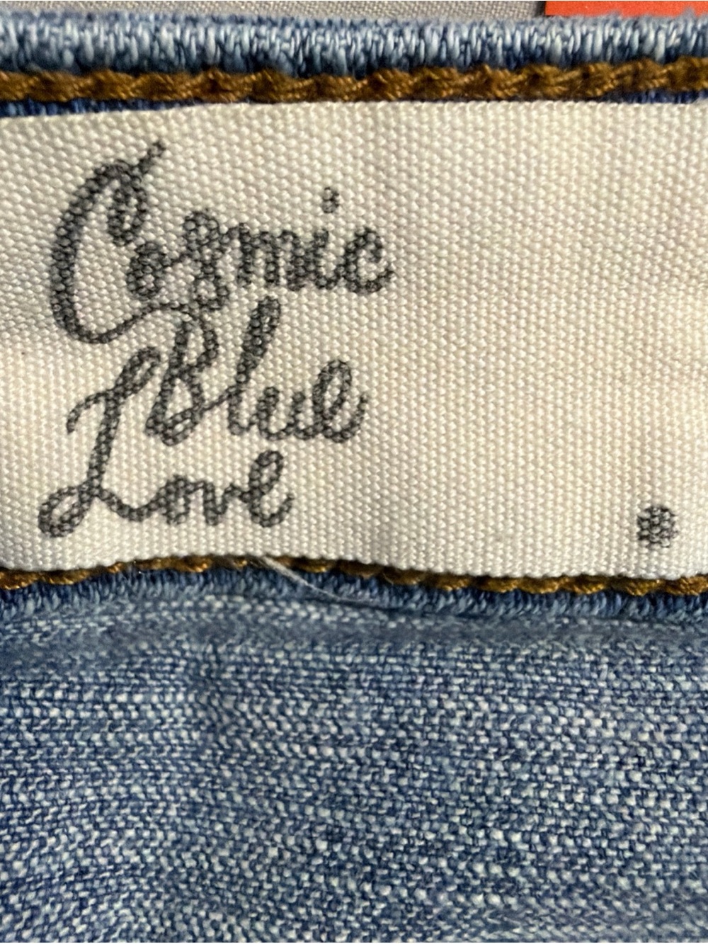 Cosmic Blue Love- High-rise Slim Stretch Jeans, Size 32 - Picture 9 of 13